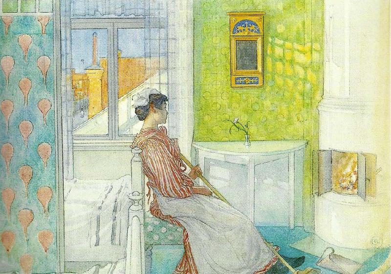 Carl Larsson martina-paus i stadningen France oil painting art